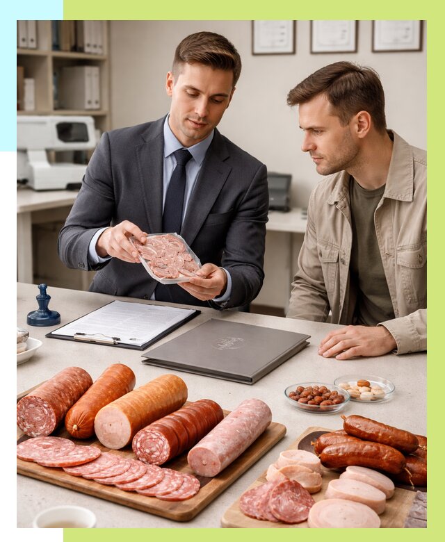 Сертификация колбасных изделий в Братске от 7653 р. | Алешин-Брт