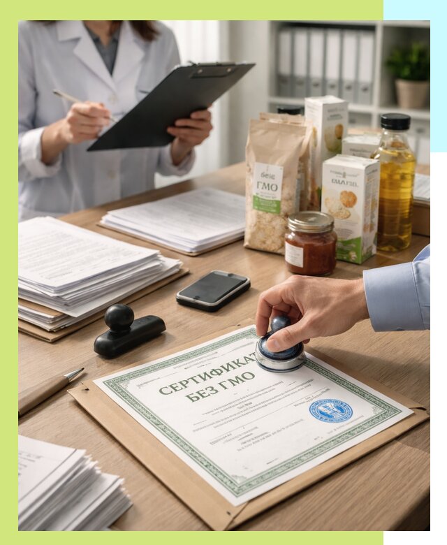 Получение сертификата Без ГМО для продукции в Братске
